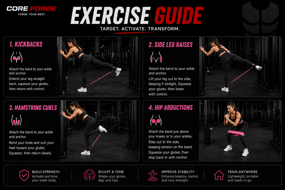 Core Forge Ankle Resistance Band Kit